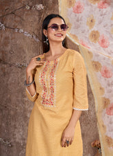 Yellow Colour House Wear Salwar Suit